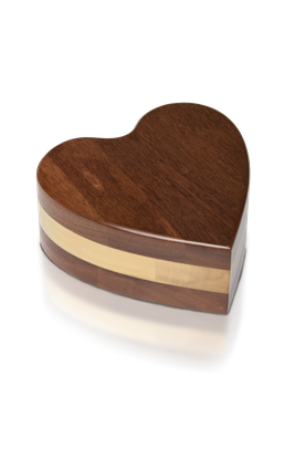 Picture of Acacia Wood Heart Urn