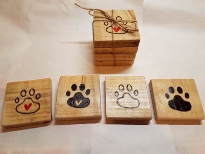 Picture of Paw Print Coaster