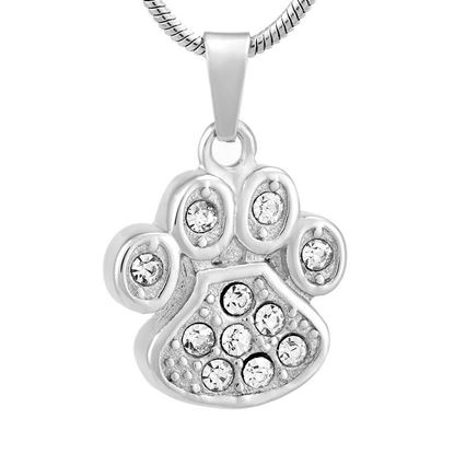 Picture of Sparkle Paw Print Necklace J-756
