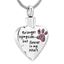 Picture of Silver Heart urn Necklace with Pink paw prints J-325PP