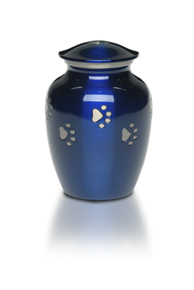 Picture of Classic Paw (Cobalt Blue) Urn  SMALL