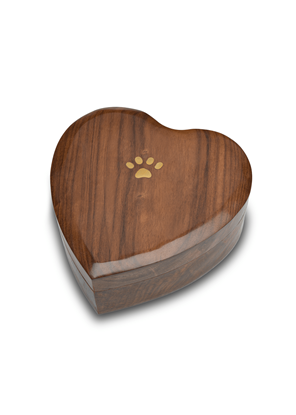 Picture of Rosewood Heart with brass Paw