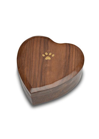 Picture of Rosewood Heart with brass Paw